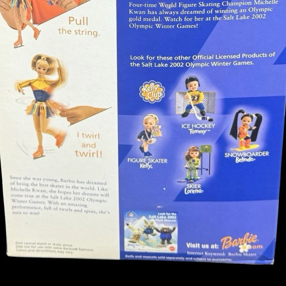 Mattel Star Skater Barbie Doll Olympic Winter Games #53375 2002 NIB READ